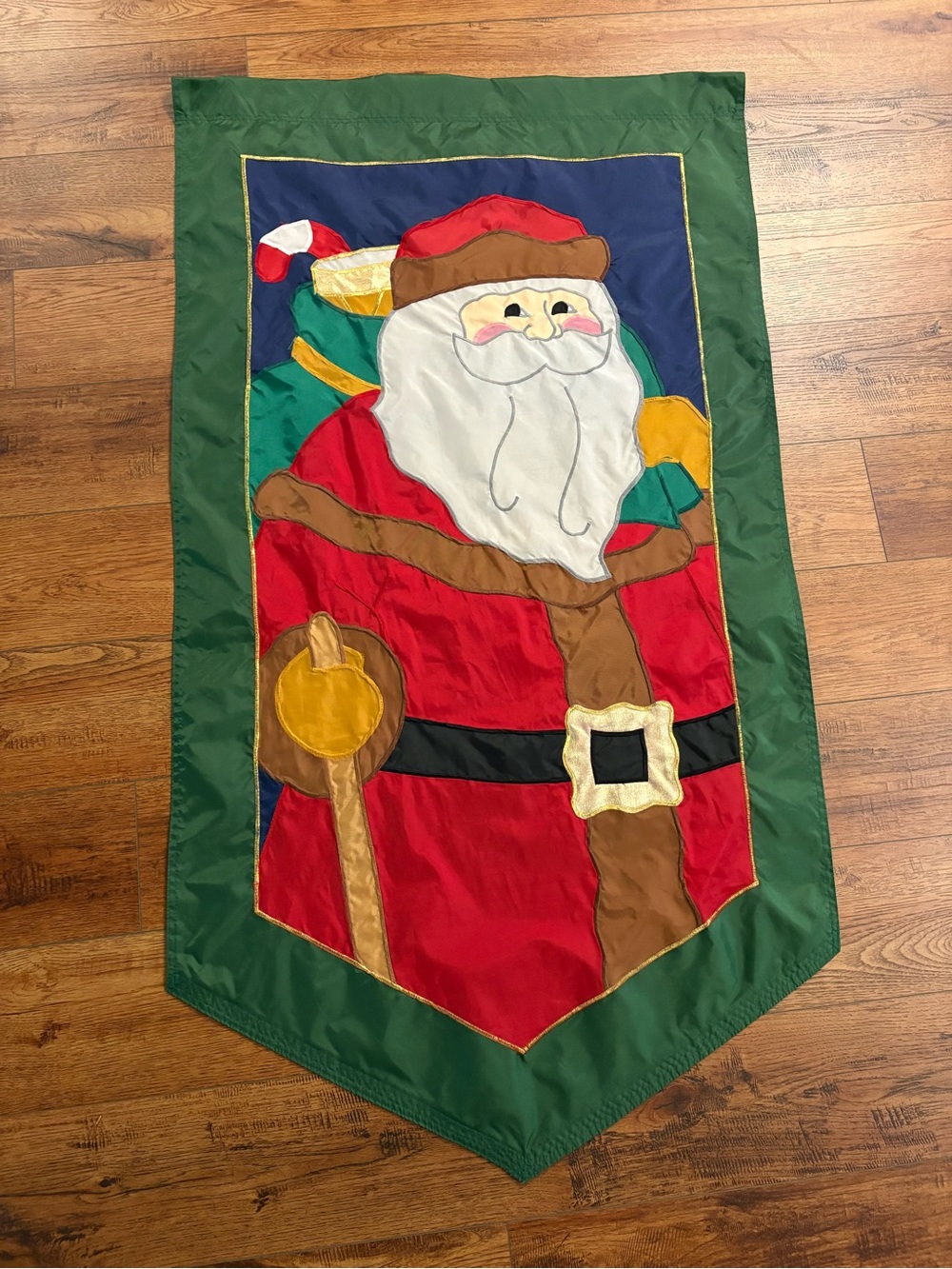 Windsport Large Santa Christmas Applique Nylon Banner Flag 32.5” x 58”
